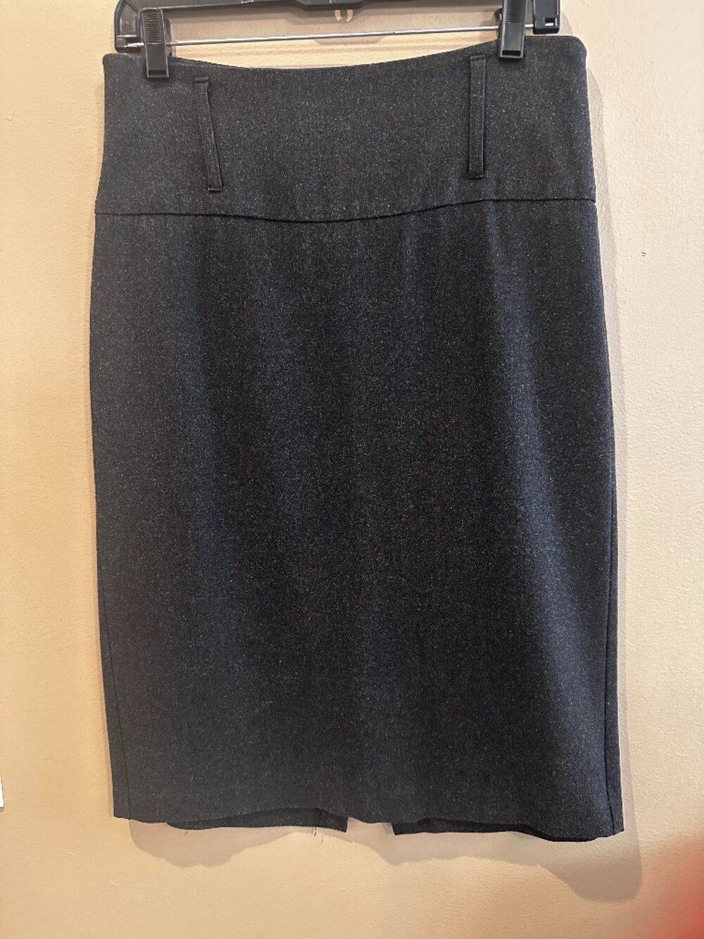 Solemio LA Fashion District Lined Pencil Skirt Charcoal Sz. L